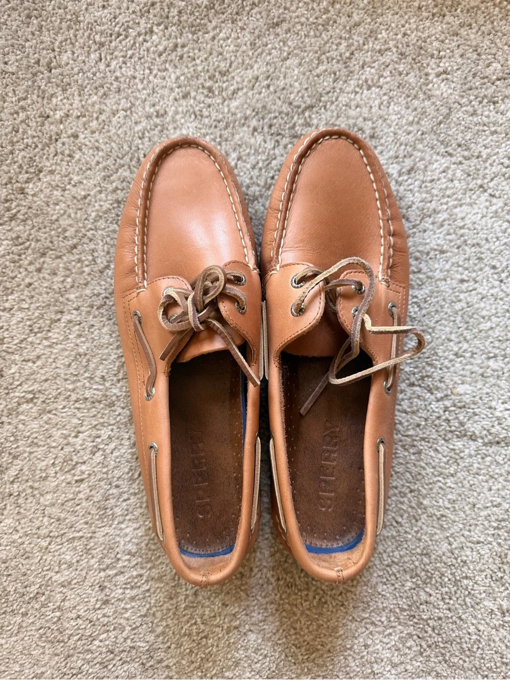 Sperry Men’s Leather Boat Shoes in Tan